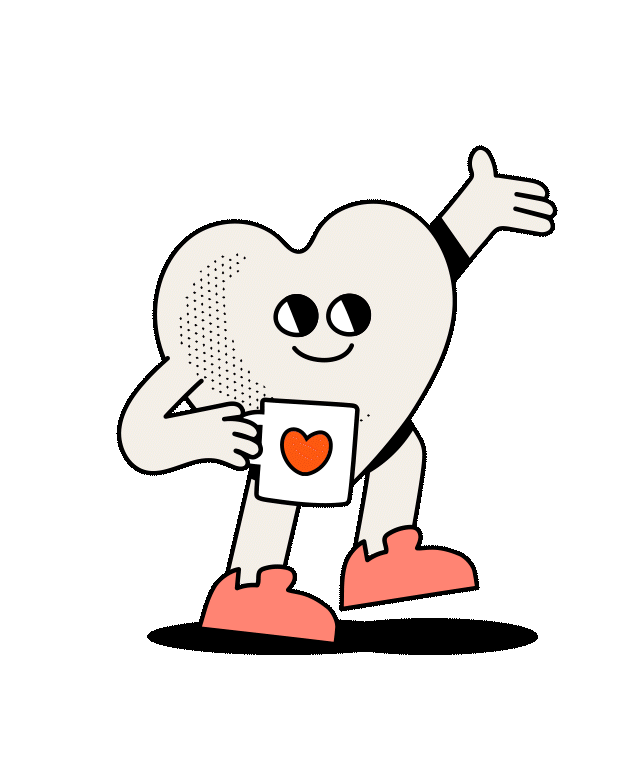 Ko-fi Sydänukkeli Ko-fi sydän kävelee